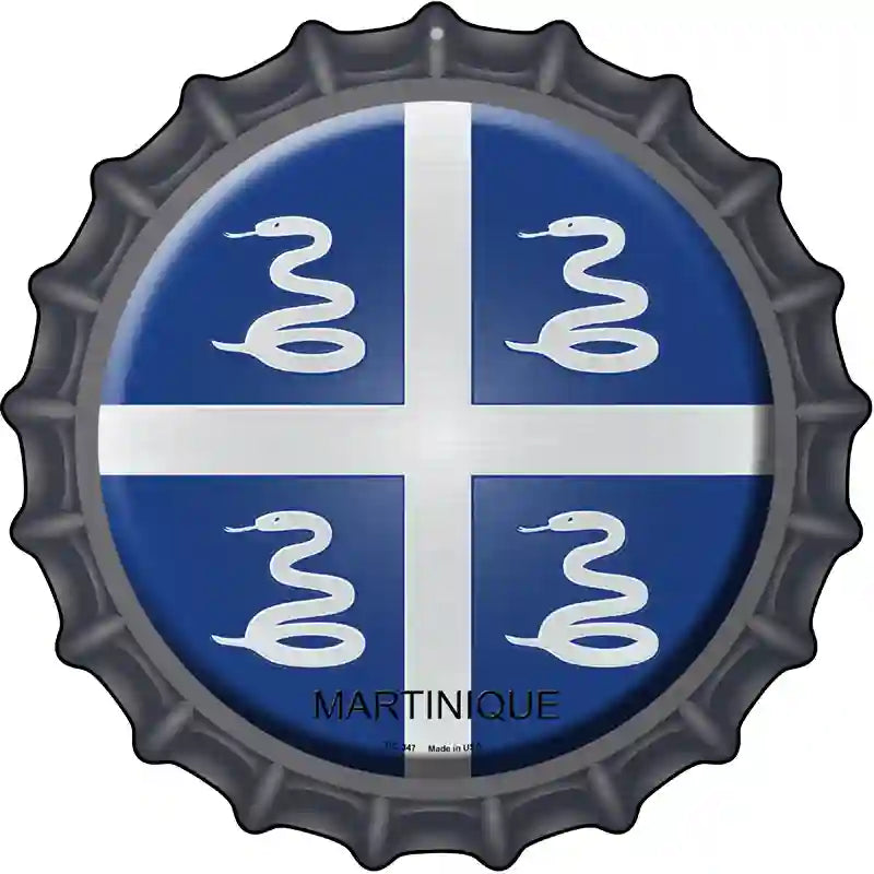 Martinique Novelty Metal Bottle Cap Sign BC-347