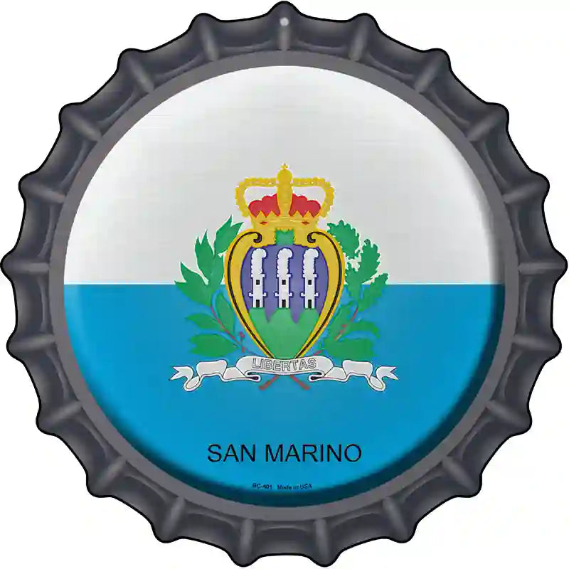 San Marino Novelty Metal Bottle Cap Sign BC-401