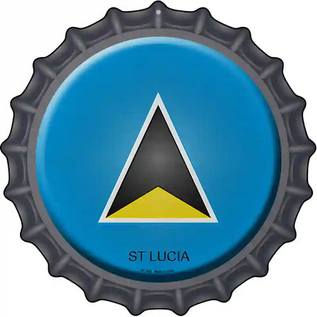 St Lucia Novelty Metal Bottle Cap Sign BC-426