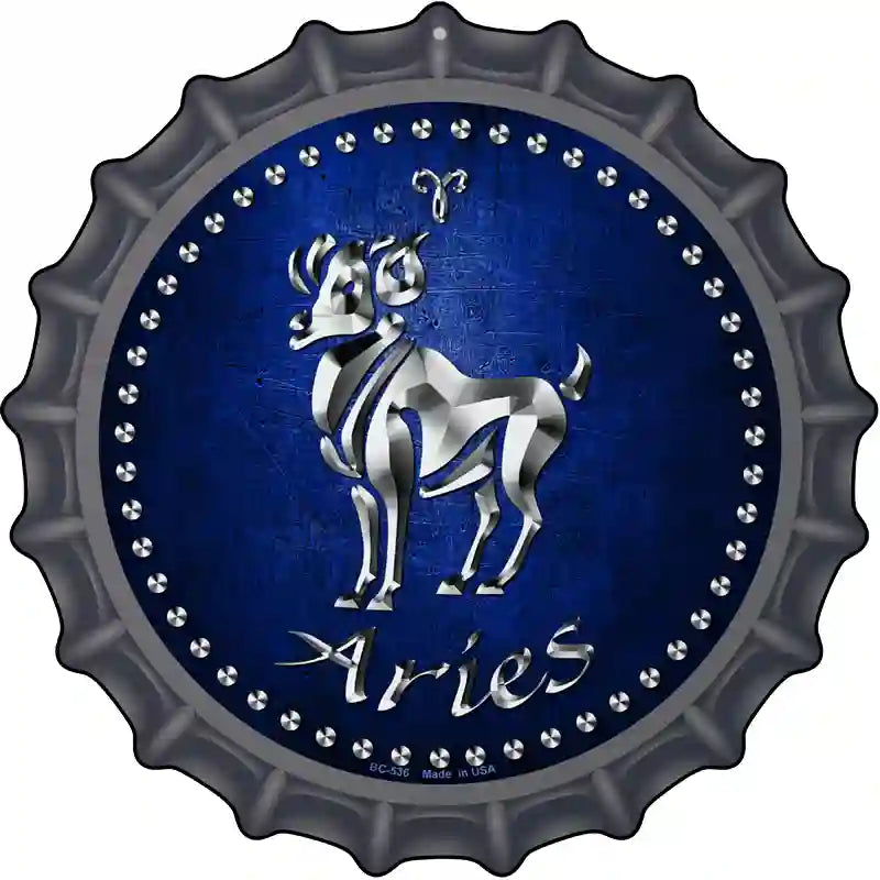 Aries Novelty Metal Bottle Cap Sign BC-536