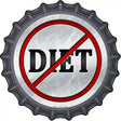 Diet Novelty Metal Bottle Cap Sign BC-718 12" Sign (BC)