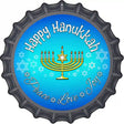 Happy Hanukkah Novelty Metal Bottle Cap Sign BC-723