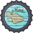 Maui Hawaii Map Novelty Metal Bottle Cap Sign BC-819