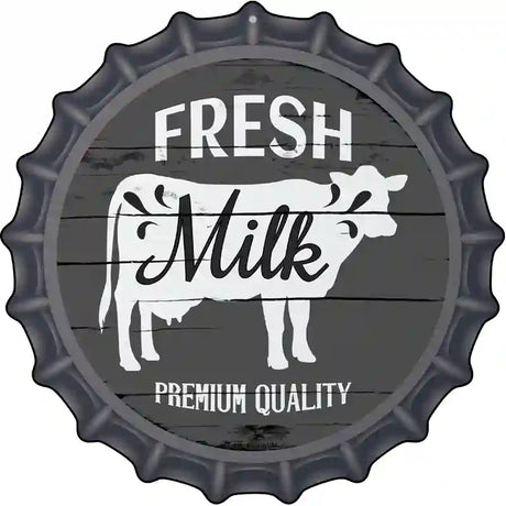 Fresh Milk Premium Quality Novelty Metal Bottle Cap Sign BC-855