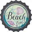 Beach Zone Novelty Metal Bottle Cap Sign BC-887