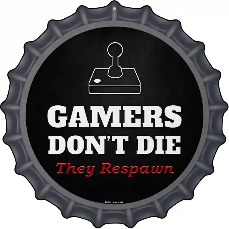 Atari Gamers Dont Die Novelty Metal Bottle Cap Sign BC-962