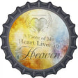 Heart Lives In Heaven Novelty Metal Bottle Cap Sign BC-972