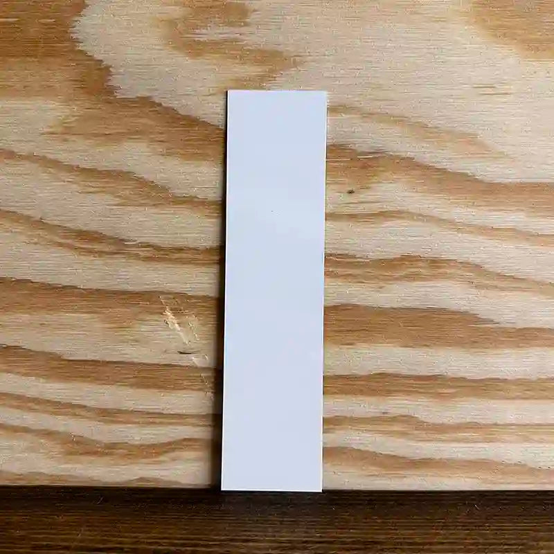 White Dye Sublimation 1.5" x 6" Novelty Metal Bookmark BM-000