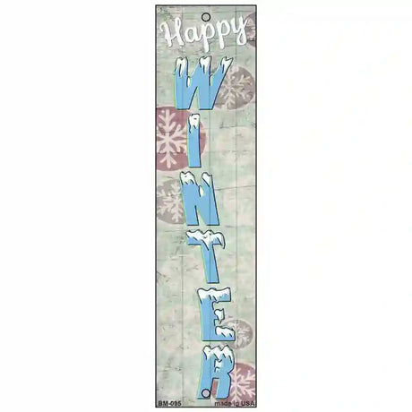 Happy Winter Novelty Metal Bookmark BM-095
