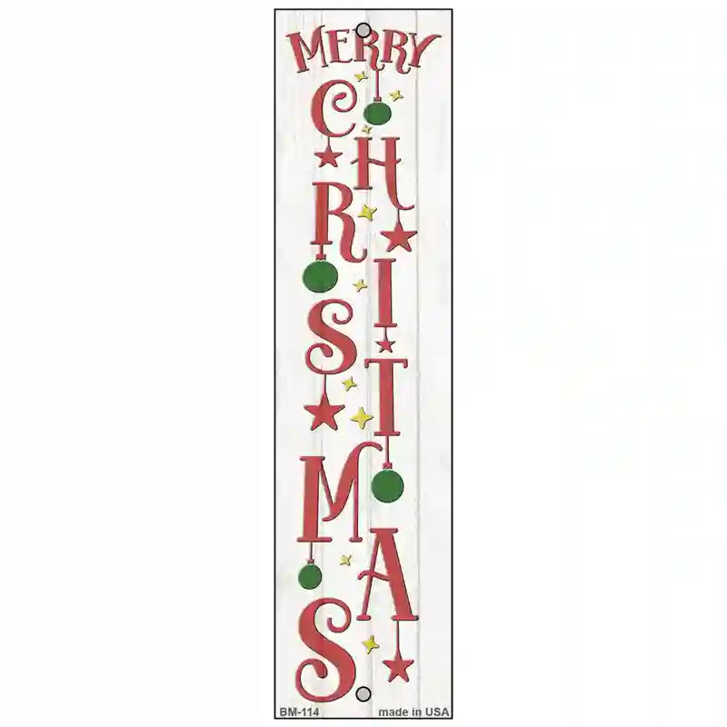 Merry Christmas Ornaments White Novelty Metal Bookmark BM-114