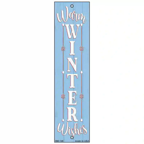 Warm Winter Wishes Blue Novelty Metal Bookmark BM-135