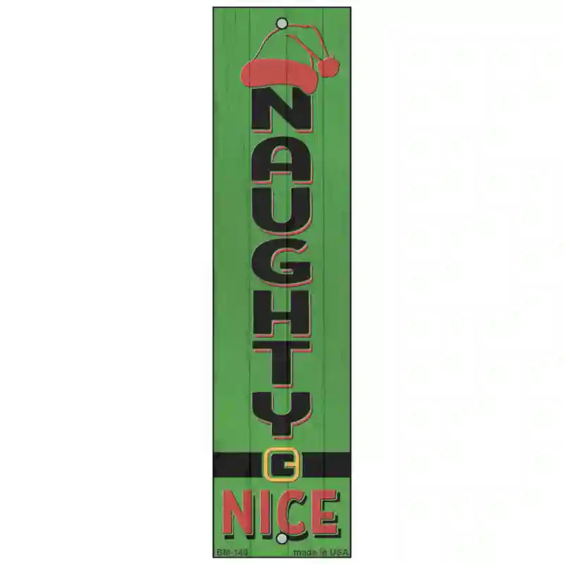 Naughty Nice Green Novelty Metal Bookmark BM-140