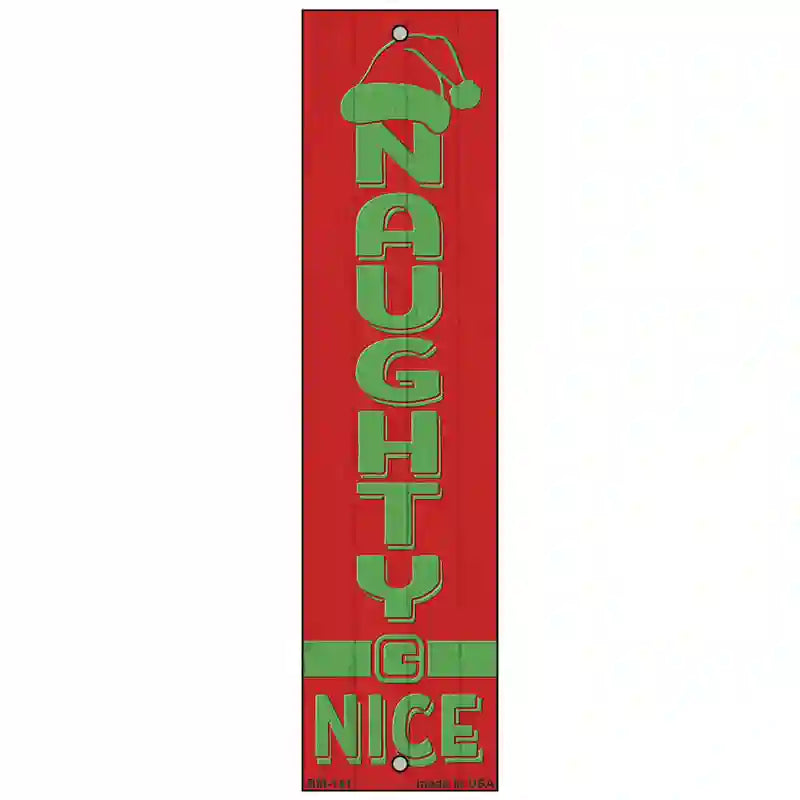 Naughty Nice Red Novelty Metal Bookmark BM-141