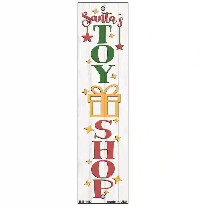 Santas Toy Shop White Novelty Metal Bookmark BM-148