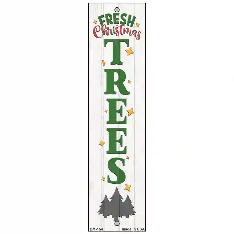 Fresh Christmas Trees White Novelty Metal Bookmark BM-154