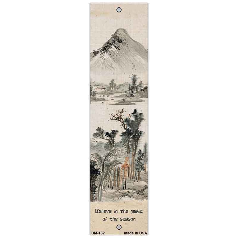 Winter Mountain Serenity Novelty Metal Bookmark BM-182