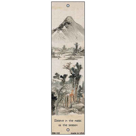 Winter Mountain Serenity Novelty Metal Bookmark BM-182