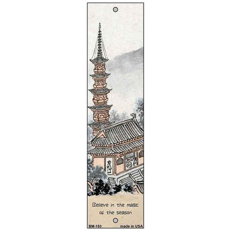 Traditional Japanese Pagoda Novelty Metal Bookmark BM-183 1.5" x 6" Bookmark (BM)