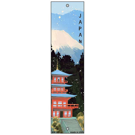 Mount Fuji and Red Pagoda Novelty Metal Bookmark BM-189