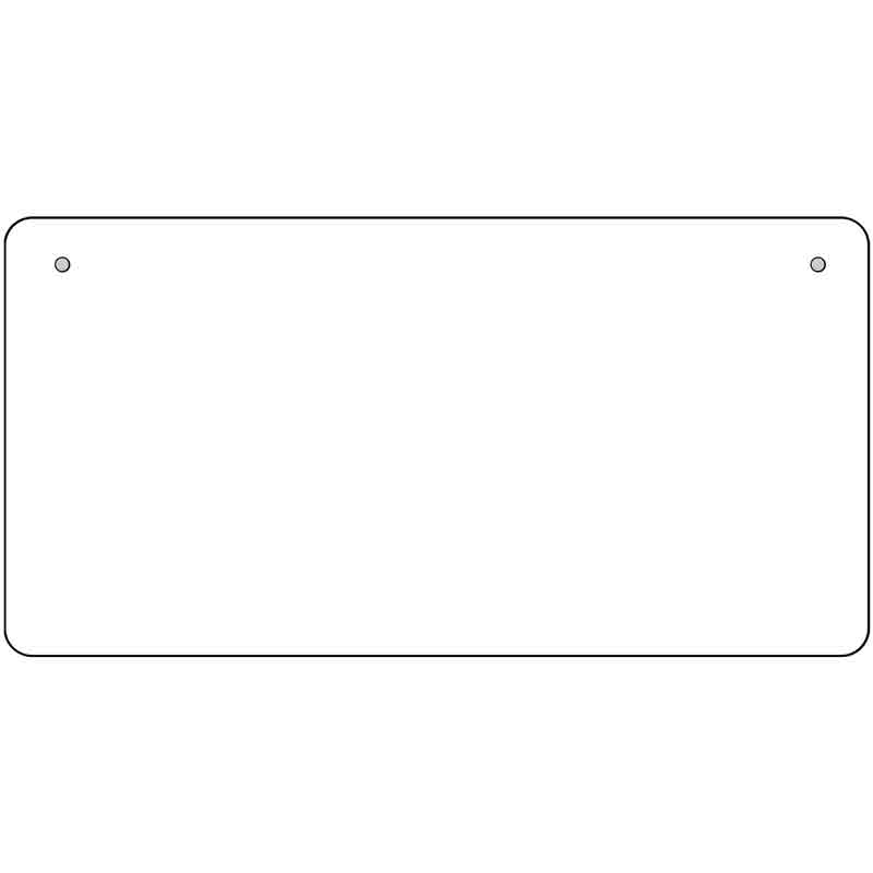 White Dye Sublimation 3" x 6" Wholesale Novelty Metal Bicycle Plate