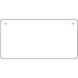 White Dye Sublimation 3" x 6" Wholesale Novelty Metal Bicycle Plate