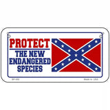 New Endangered Species Metal License Plate 6" x 3" (BP)
