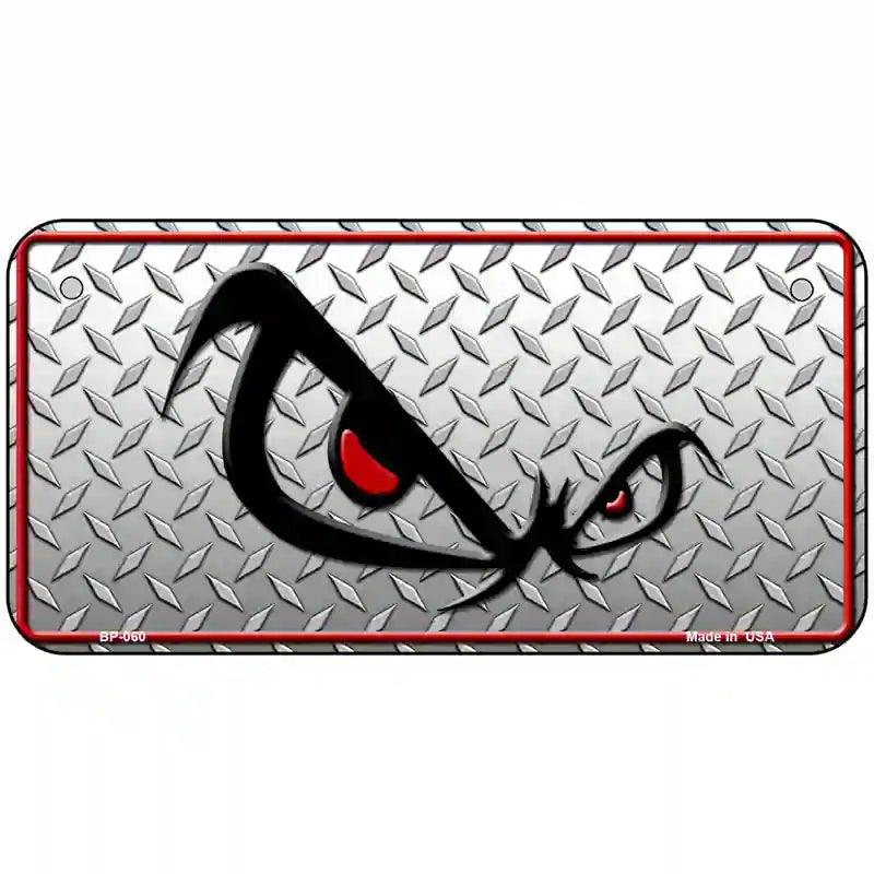 No Fear Eyes Diamond Novelty Metal License Plate 6" x 3" (BP)