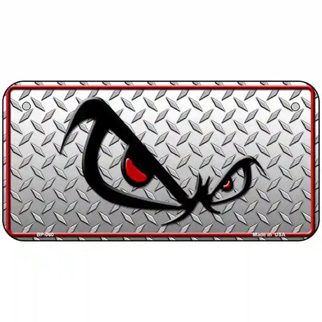 No Fear Eyes Diamond Novelty Metal License Plate 6" x 3" (BP)