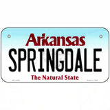 Springdale Arkansas Metal Novelty License Plate 6" x 3" (BP)