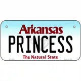 Princess Arkansas Metal Novelty License Plate 6" x 3" (BP)