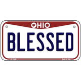 Blessed Ohio Metal Novelty License Plate 6" x 3" (BP)