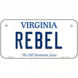 Rebel Virginia Metal Novelty License Plate 6" x 3" (BP)