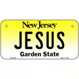 Jesus New Jersey Metal Novelty License Plate 6" x 3" (BP)