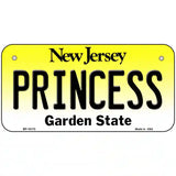Princess New Jersey Metal Novelty License Plate 6" x 3" (BP)