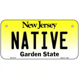 Native New Jersey Metal Novelty License Plate 6" x 3" (BP)