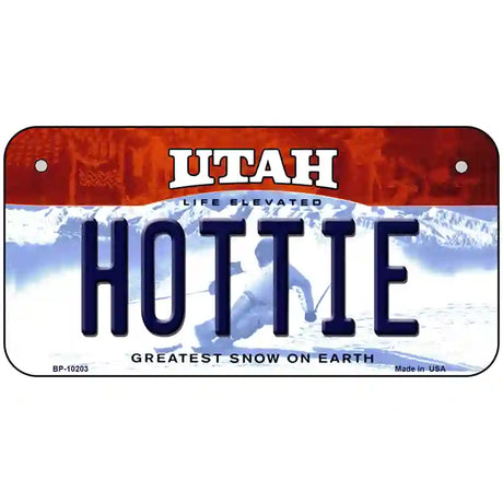 Hottie Utah Metal Novelty License Plate 6" x 3" (BP)
