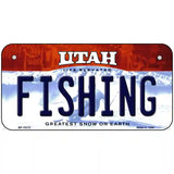Fishing Utah Metal Novelty License Plate 6" x 3" (BP)