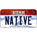 Native Utah Metal Novelty License Plate 6" x 3" (BP)