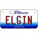 Elgin Illinois Metal Novelty License Plate 6" x 3" (BP)