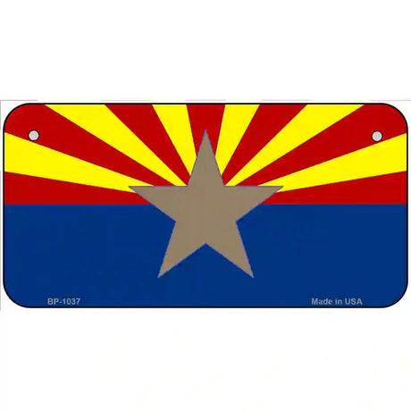 Arizona Big Star State Flag Novelty Metal License Plate 6" x 3" (BP)