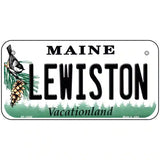Lewiston Maine Metal Novelty License Plate 6" x 3" (BP)
