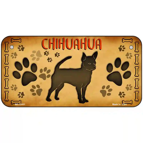 Chihuahua Novelty Metal License Plate 6" x 3" (BP)