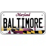 Baltimore Maryland Metal Novelty License Plate 6" x 3" (BP)