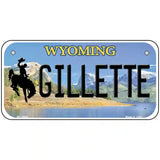 Gillette Wyoming Metal Novelty License Plate 6" x 3" (BP)