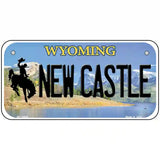 New Castle Wyoming Metal Novelty License Plate 6" x 3" (BP)