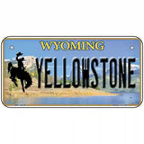 Yellowstone Wyoming Metal Novelty License Plate 6" x 3" (BP)
