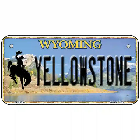 Yellowstone Wyoming Metal Novelty License Plate 6" x 3" (BP)