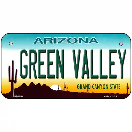 Green Valley Arizona Novelty Metal License Plate 6" x 3" (BP)