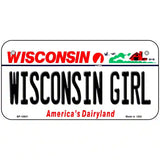 Wisconsin Girl Wisconsin Metal Novelty License Plate 6" x 3" (BP)