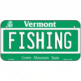 Fishing Vermont Metal Novelty License Plate 6" x 3" (BP)